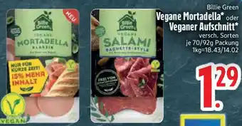 Edeka Billie Green Vegane Mortadella oder Veganer Aufschnitt Angebot