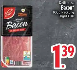 Edeka Gut & Günstig Delikatess Bacon Angebot