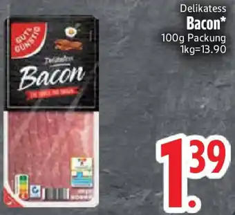Edeka Gut & Günstig Delikatess Bacon Angebot