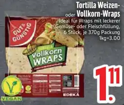 Edeka Gut & Günstig Tortilla Weizen oder Vollkorn-Wraps Angebot