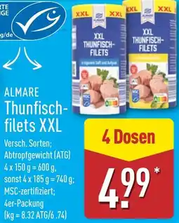 Aldi Nord ALMARE Thunfischfilets XXL Angebot
