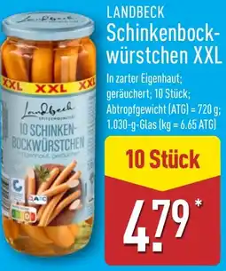 Aldi Nord LANDBECK Schinkenbockwürstchen XXL Angebot