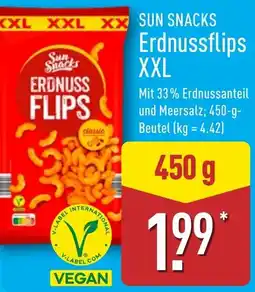 Aldi Nord Sun Snacks Erdnussflips XXL Angebot