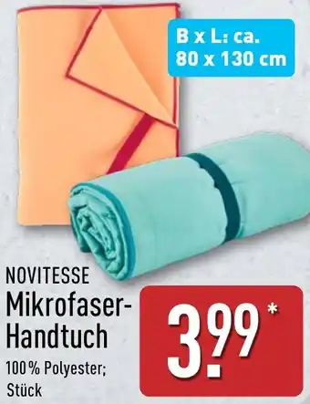 Aldi Nord NOVITESSE Mikrofaser Handtuch Angebot