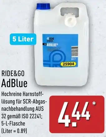 Aldi Nord RIDE&GO AdBlue Angebot
