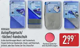 Aldi Nord RIDE&GO Autopflegetuch/ -tücher/-handschuh Angebot