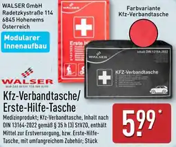 Aldi Nord WALSER Kfz-Verbandtasche/ Erste-Hilfe-Tasche Angebot
