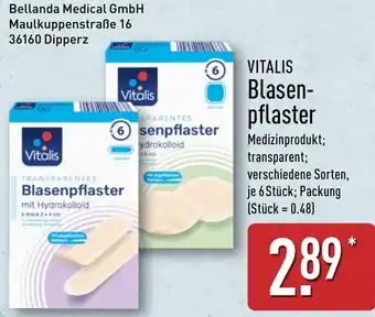 Aldi Nord VITALIS Blasenpflaster Angebot