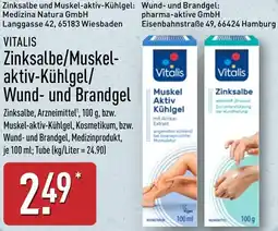 Aldi Nord VITALIS Zinksalbe/Muskel aktiv-Kühlgel/ Wund- und Brandgel Angebot