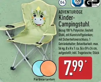 Aldi Nord ADVENTURIDGE Kinder Campingstuhl Angebot