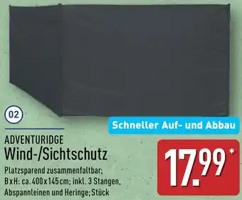 Aldi Nord ADVENTURIDGE Wind-/Sichtschutz Angebot