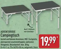 Aldi Nord ADVENTURIDGE Campingtisch Angebot