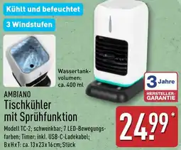 Aldi Nord AMBIANO Tischkühler mit Sprühfunktion Angebot