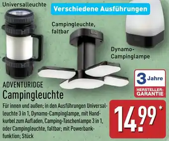 Aldi Nord ADVENTURIDGE Campingleuchte Angebot