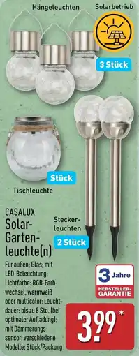 Aldi Nord CASALUX Solar Gartenleuchte(n) Angebot