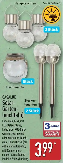 Aldi Nord CASALUX Solar Gartenleuchte(n) Angebot