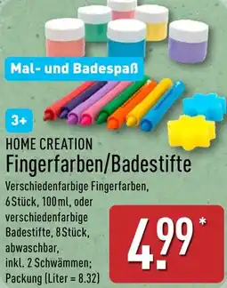 Aldi Nord HOME CREATION Fingerfarben/Badestifte Angebot