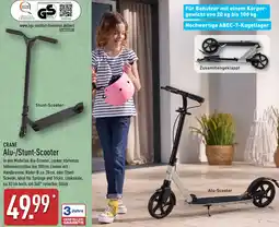 Aldi Nord CRANE Alu-/Stunt-Scooter Angebot