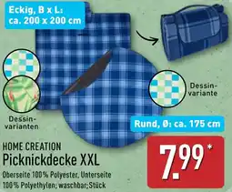 Aldi Nord HOME CREATION Picknickdecke XXL Angebot