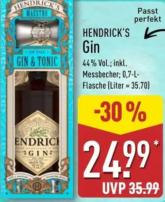Aldi Nord HENDRICK'S Gin Angebot