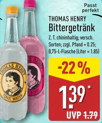 Aldi Nord THOMAS HENRY Bittergetränk Angebot