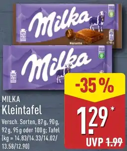 Aldi Nord MILKA Kleintafel Angebot