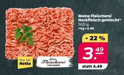 NETTO Meine Fleischerei Hackfleisch gemischt Angebot