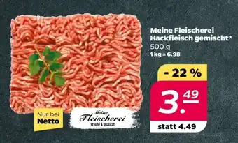 NETTO Meine Fleischerei Hackfleisch gemischt Angebot