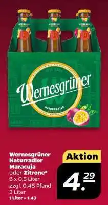 NETTO Wernesgrüner Naturradler Maracuja oder Zitrone Angebot