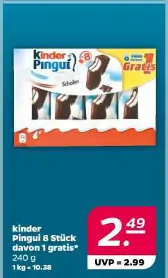NETTO kinder Pingui 8 Stück davon 1 gratis Angebot