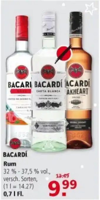 Multi Markt Bacardí Rum 0,7L Angebot