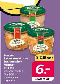NETTO Harzer Leberwurst oder hausmacher Wurst Angebot