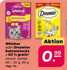 NETTO WHISKAS oder DREAMIES Katzensnacks Angebot