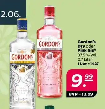 NETTO Gordon's Dry oder Pink Gin Angebot