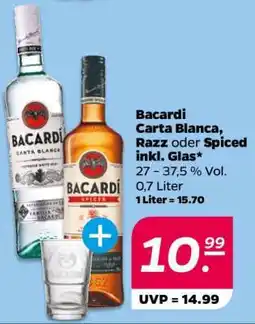 NETTO Bacardi Carta Blanca, Razz oder Spiced inkl. Glas Angebot
