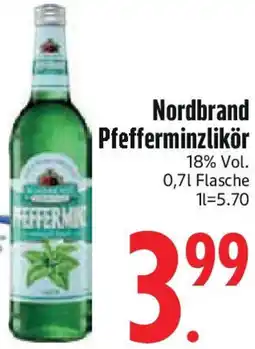 Edeka Nordbrand Pfefferminzlikör Angebot