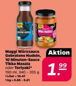 NETTO Maggi Würzsauce Gebratene Nudeln, 10 Minuten-Sauce Tikka Masala oder Teriyaki Angebot