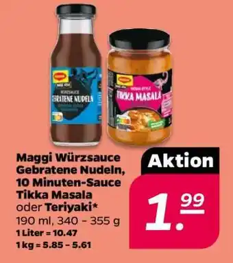 NETTO Maggi Würzsauce Gebratene Nudeln, 10 Minuten-Sauce Tikka Masala oder Teriyaki Angebot