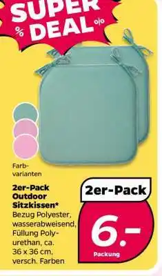 NETTO 2er-Pack Outdoor Sitzkissen Angebot