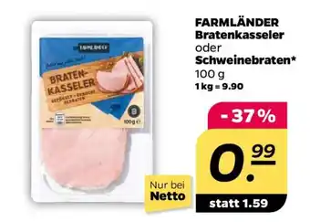 NETTO FARMLÄNDER Bratenkasseler oder Schweinebraten Angebot