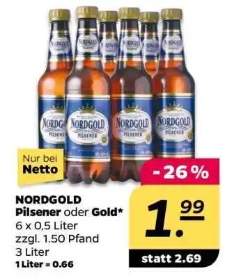 NETTO NORDGOLD Pilsener oder Gold Angebot