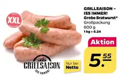 NETTO GRILLSAISON - ISS IMMER! Grobe Bratwurst Angebot