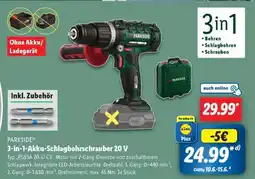 Lidl PARKSIDE 3-in-1-Akku-Schlagbohrschrauber 20 V Angebot