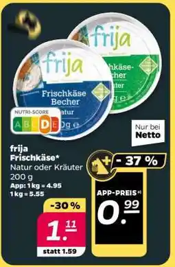 NETTO frija Frischkäse Angebot