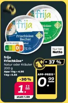 NETTO frija Frischkäse Angebot