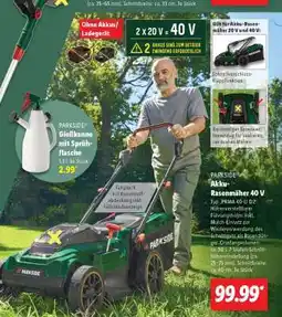 Lidl PARKSIDE Akku-Rasenmäher 40 V Angebot