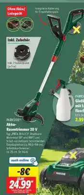 Lidl PARKSIDE Akku-Rasentrimmer 20 V Angebot