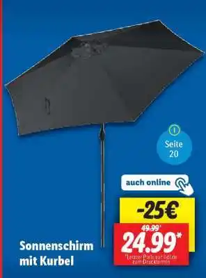 Lidl Sonnenschirm mit Kurbel Angebot