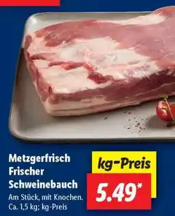 Lidl Metzgerfrisch Frischer Schweinebauch Angebot