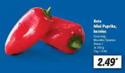 Lidl Rote Mini Paprika, kernlos Angebot